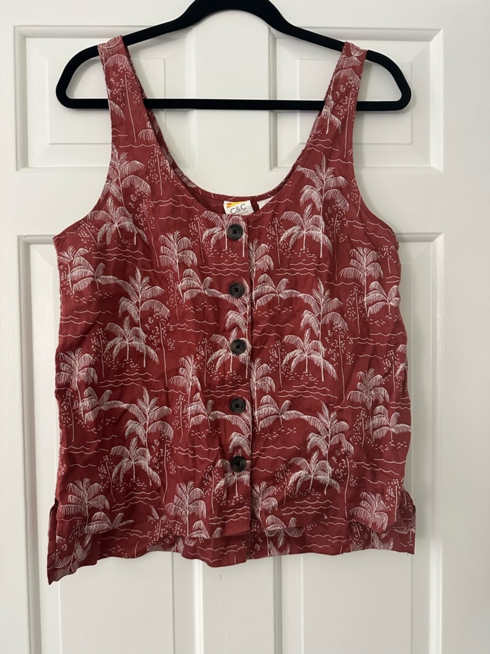 NWT linen button up tank